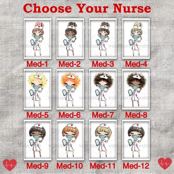 Choose Your NURSE Medical Professional Design Heavy Duty Silicone Personalized Phone Case Cover Custom made for iPhone Samsung medic gift - Image 2