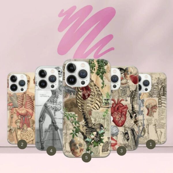 Medical illustration Phone Case Anatomy courses Cover for Pixel 8 Pro 7A, iPhone 15 14 13 12 Pro 11 XR for Samsung S24 FE S23 A73 A53