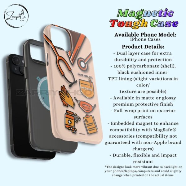 CUSTOMIZABLE Medical Themed Phone Case, Doctor of Medicine Phone Case, Gift for Doctors, Medical Students, Healthcare Professionals - Image 8