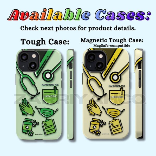 CUSTOMIZABLE Medical Themed Phone Case, Doctor of Medicine Phone Case, Gift for Doctors, Medical Students, Healthcare Professionals - Image 5