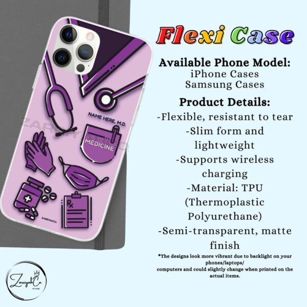 CUSTOMIZABLE Medical Themed Phone Case, Doctor of Medicine Phone Case, Gift for Doctors, Medical Students, Healthcare Professionals - Image 10