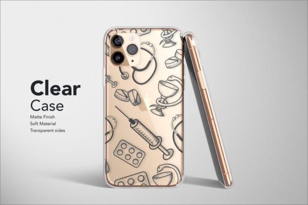 Clear Medical Sketch Art Case Aesthetic Phone Cover For iPhone 16 Pro Max 16e 15 Plus 14 Mini SE XR XS Samsung S25 S24 S23 Pixel 9 8 - Image 2