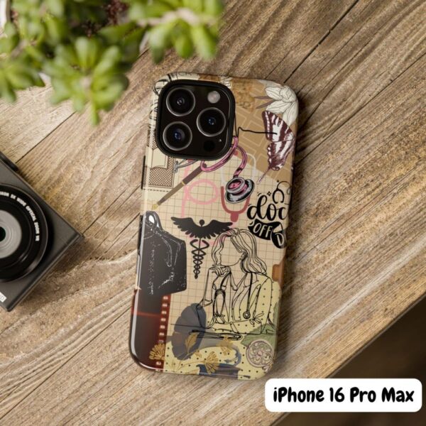 Doctor Phone Case, Vintage Medical Collage Design, Retro Anatomy Cover, Gift for Physician, Med Student Accessory, Healthcare Art Case - Image 2